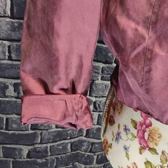 Vintage Diane Gilman Silk Wrap‎ Blouse Sz M - Picture 2 of 9